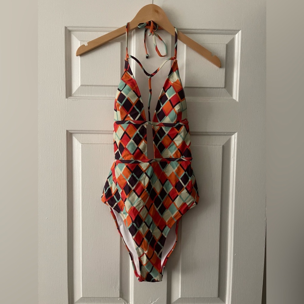 Cupshe One Piece Halter Bathing Suit